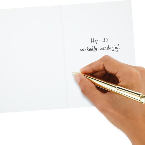 NEW Halloween Hallmark Cat in Witch Hat Orange Pumpkins 6 Cards with Envelopes - Picture 6 of 7